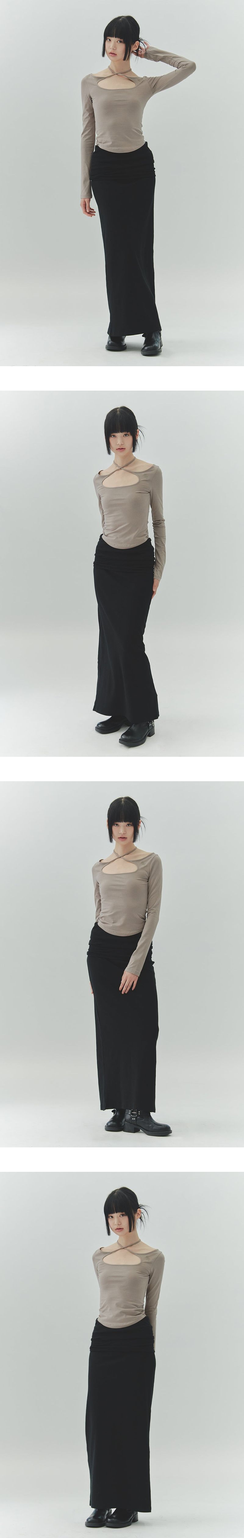 LOWER FOLDING SKIRT black