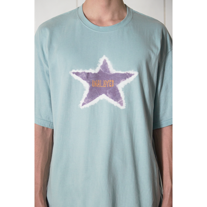 TIE-DYE STAR LOGO T SHIRT / MINT