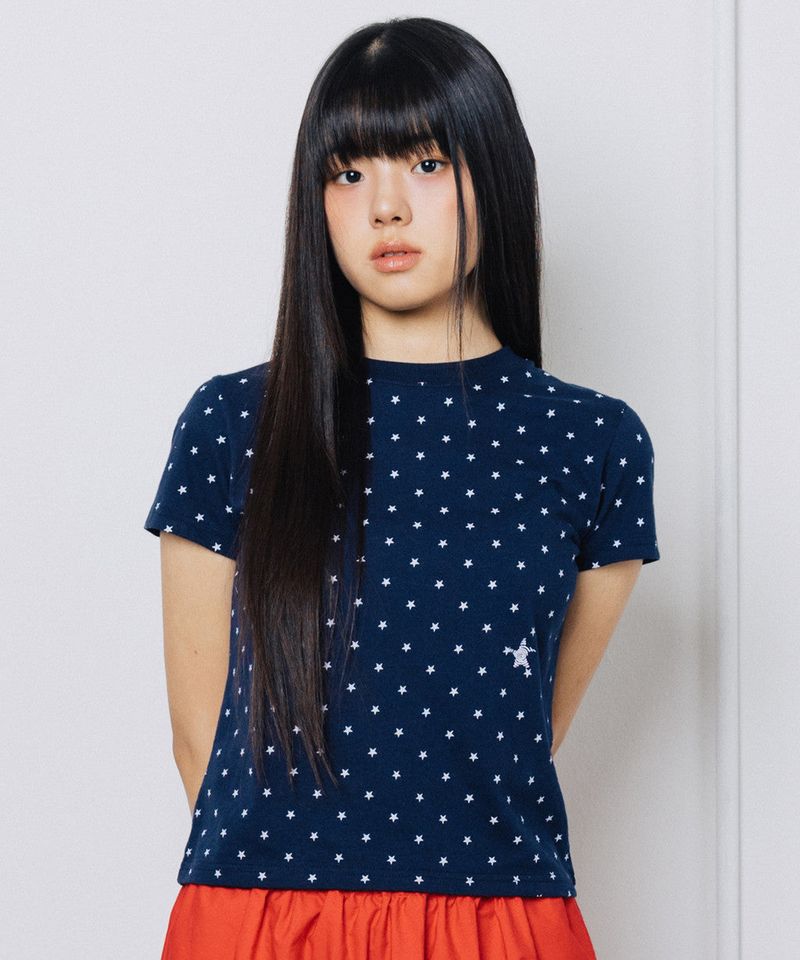 WEBHOUSE（ウェブハウス）の「Twister Star Angel Tee - Star Navy（Tops）」