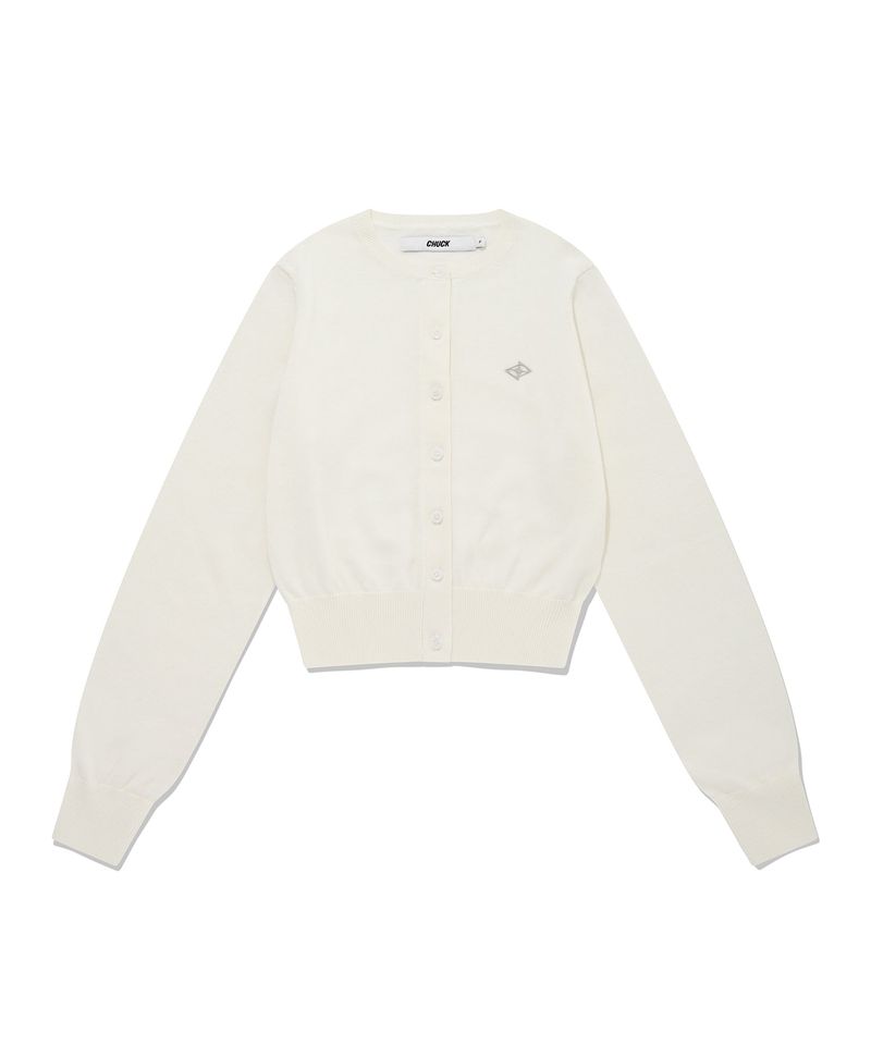 CHUCK（チャック）の「CHUCK スリムフィットラウンドネックカーディガン / CHUCK SLIM FIT ROUND NECK KNIT CARDIGAN (IVORY)（）」