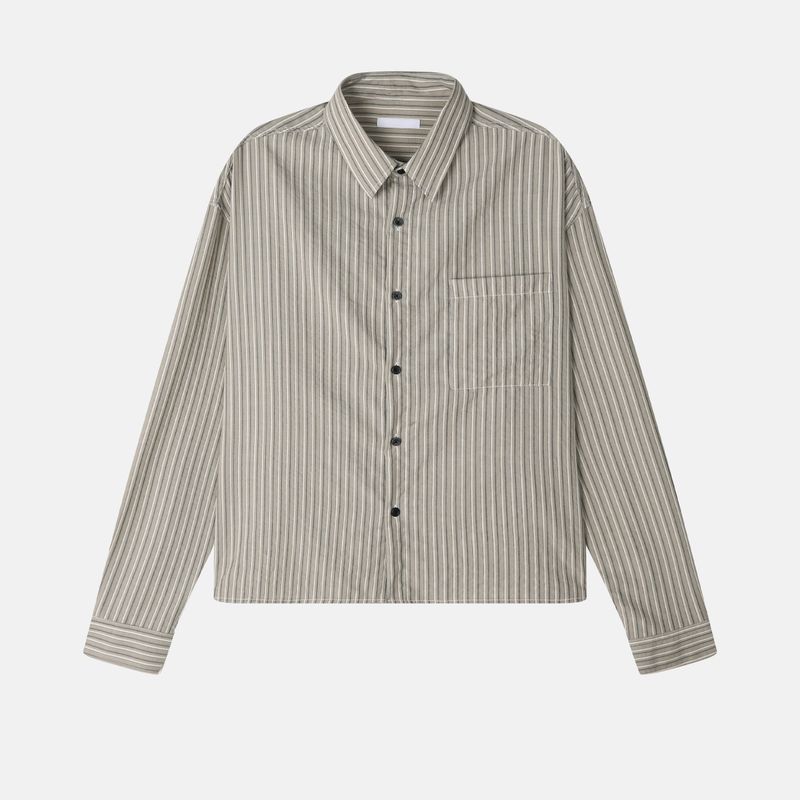 Arc striped cropped shirt