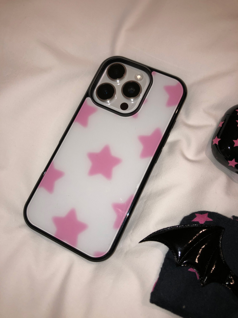 MAFAVARCHIVE(マイフェイブアーカイブ)の「PINK star flutter magsafe glass case(Smartphone Accessories)」