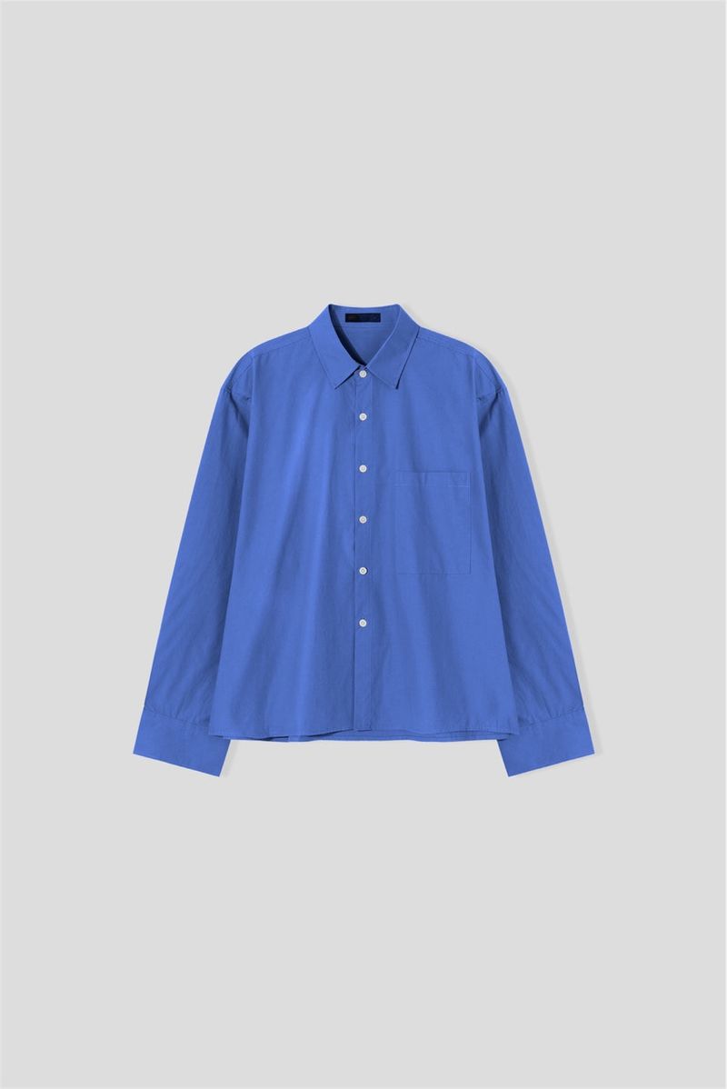 Minimal Crop Plain Shirt (4colors)