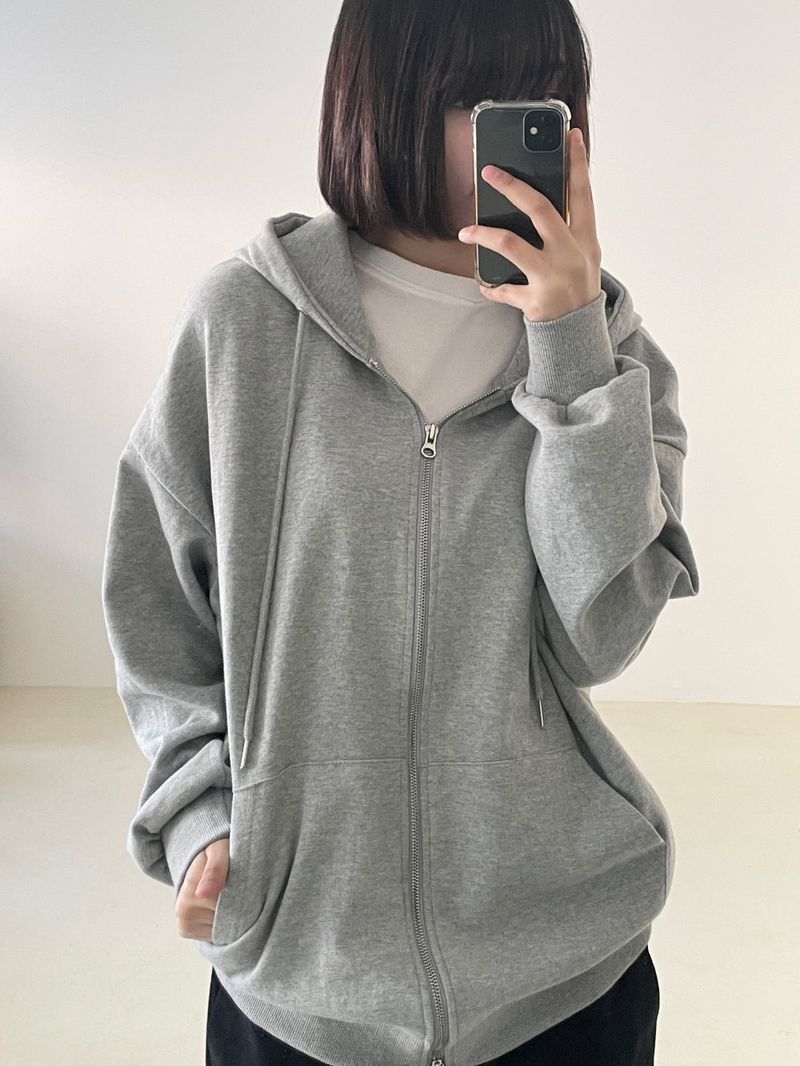 Two way hood zip up