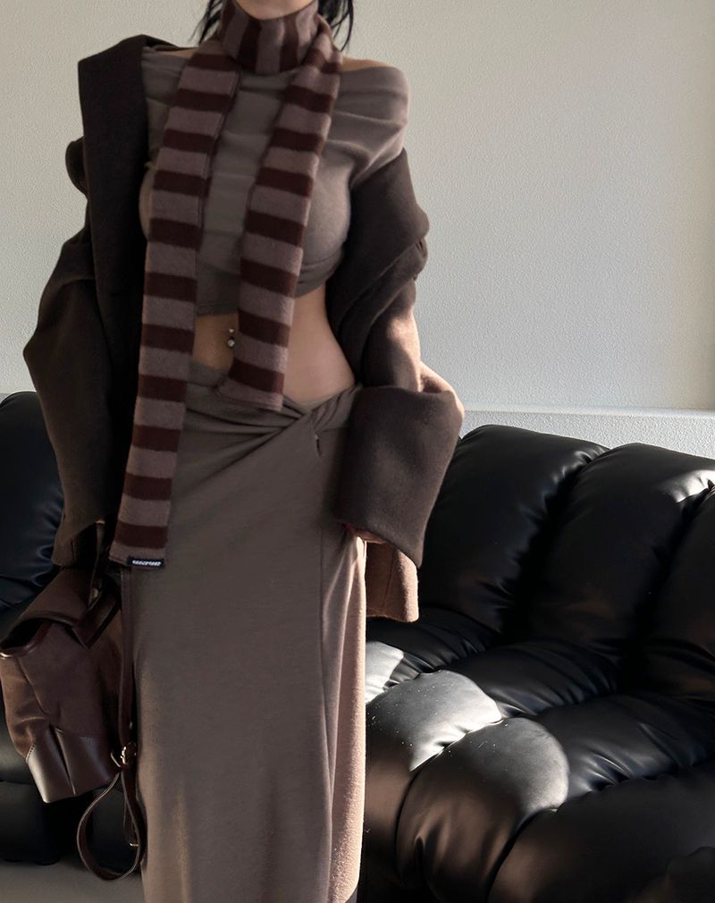Petit striped scarf muffler