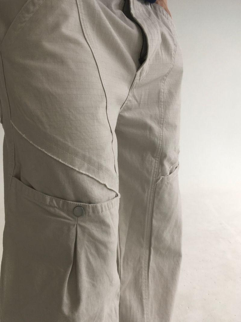 curved dyeing strap wide pants(2colors)
