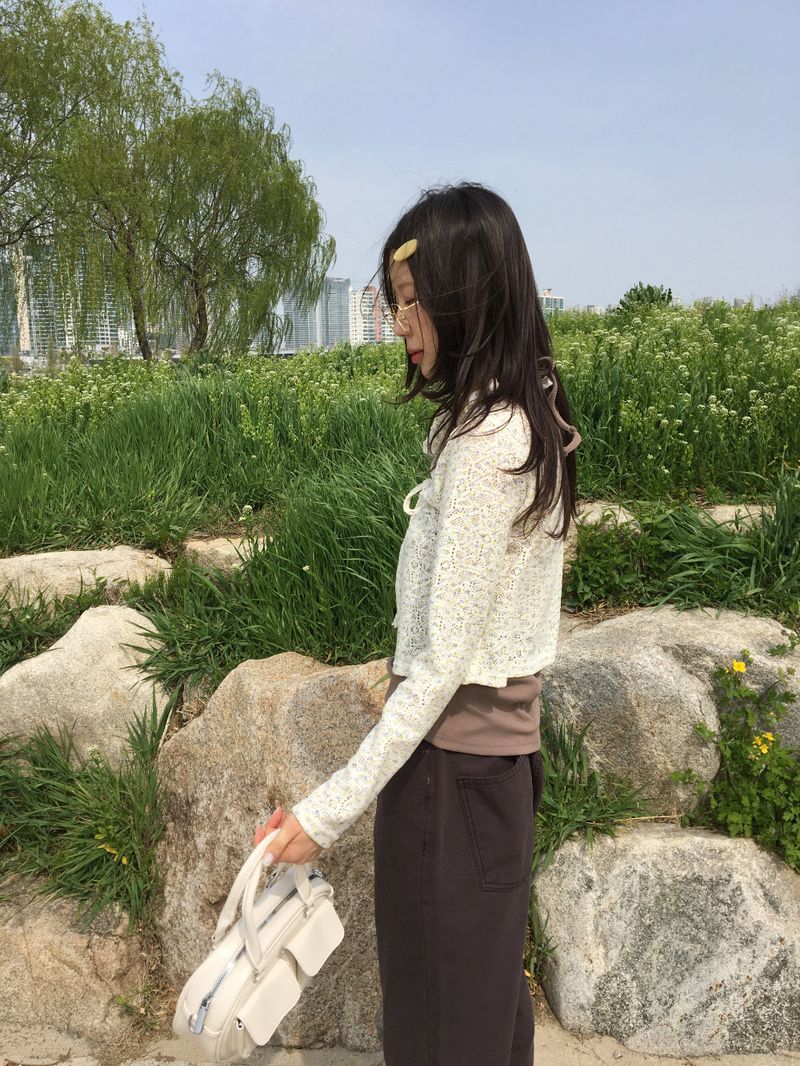 Crochet Frill Cardigan (2color)