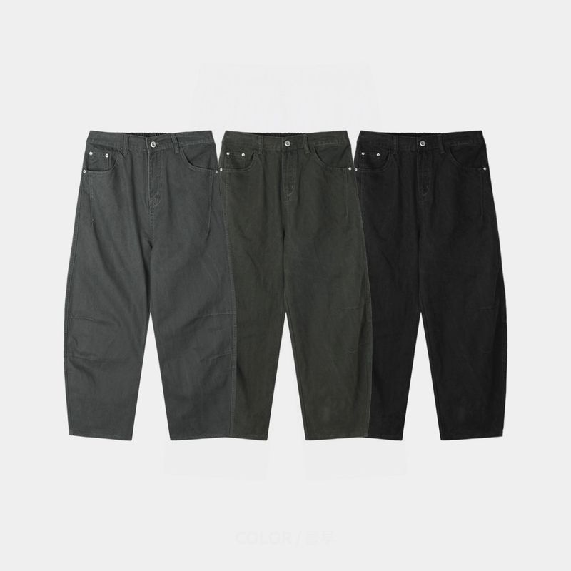 Way pintuck curved pants