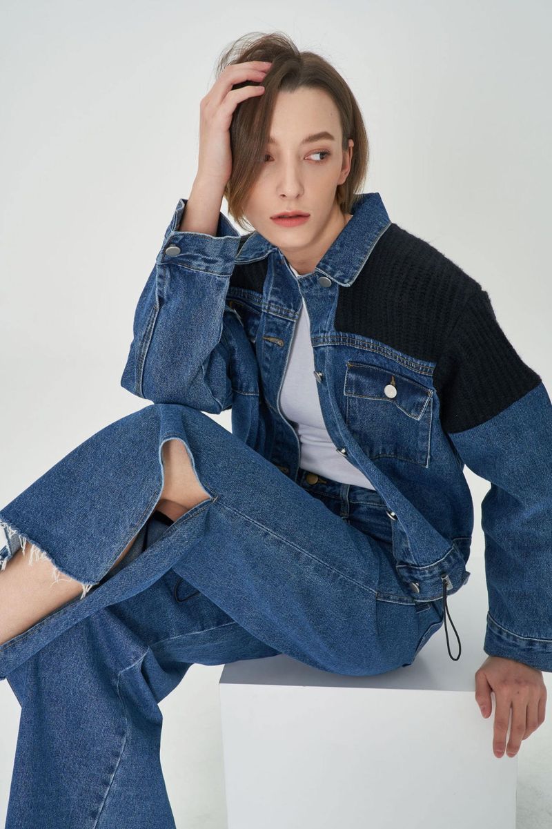 ur.fit（オールフィット）の「KNIT DENIM JACKET [6653]（Jackets/Outerwear）」