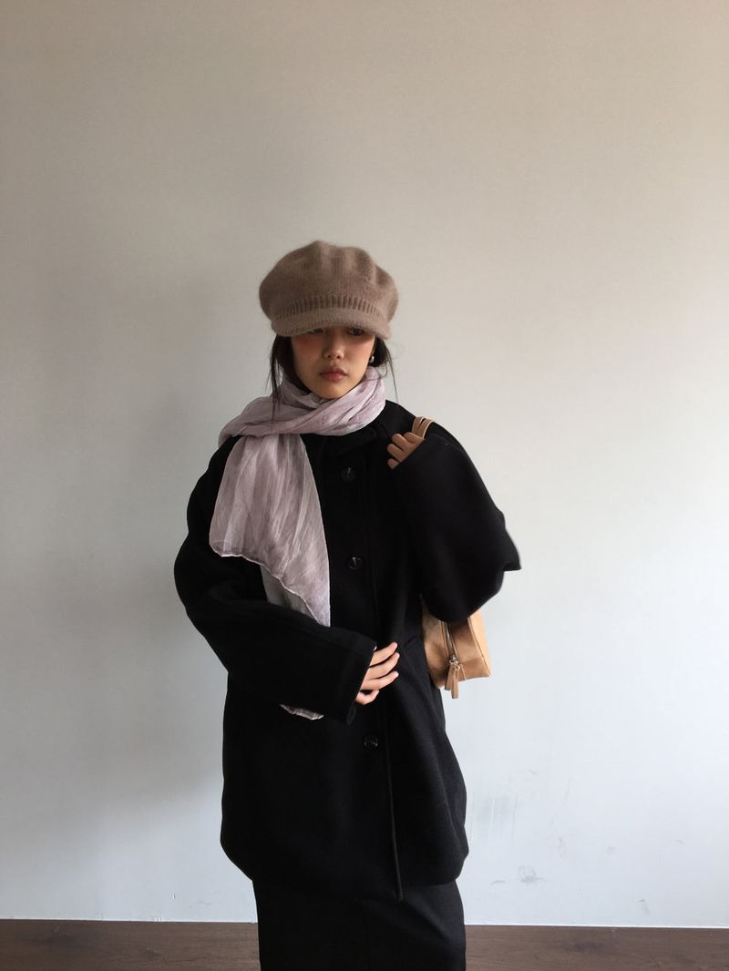 Classic High Neck Half Coat (2 Colors)