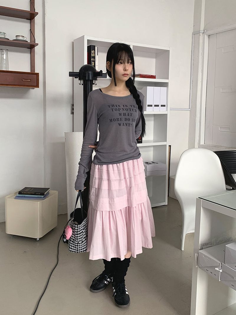 MILKY FRILL SKIRT (3C)