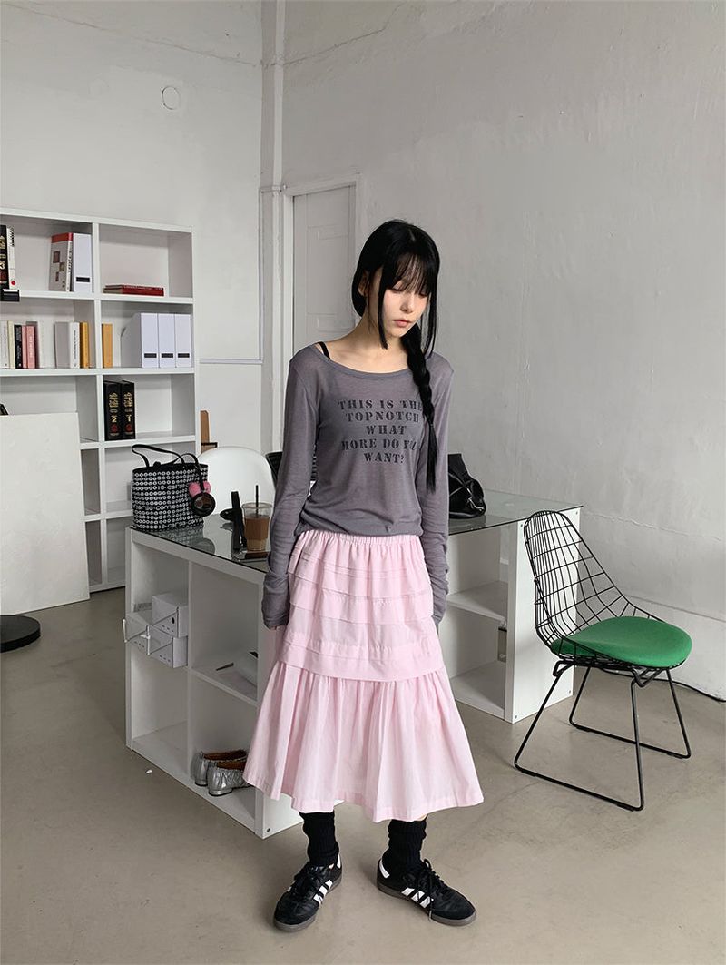 MILKY FRILL SKIRT (3C)