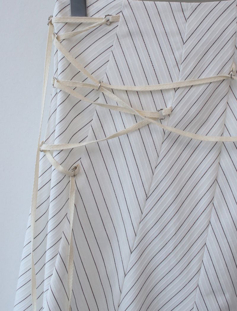 zigzag pattern midi skirt