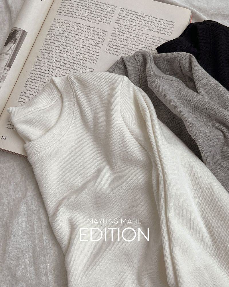【MADE】Round Neck Fleece T-Shirt