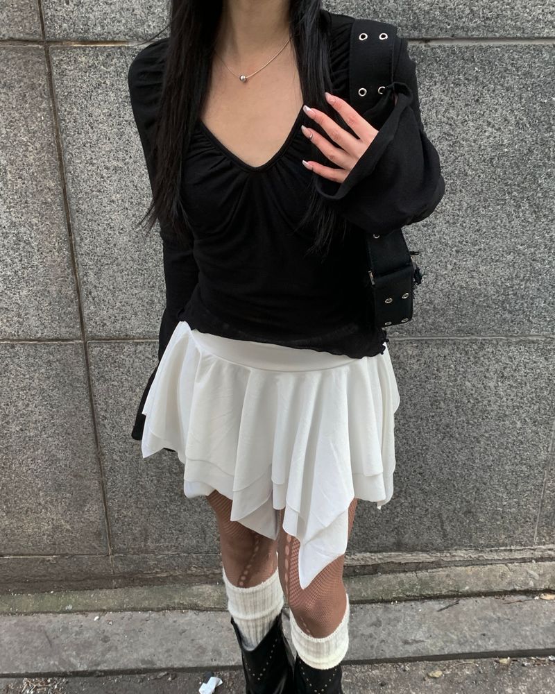 Flare cancan skirt