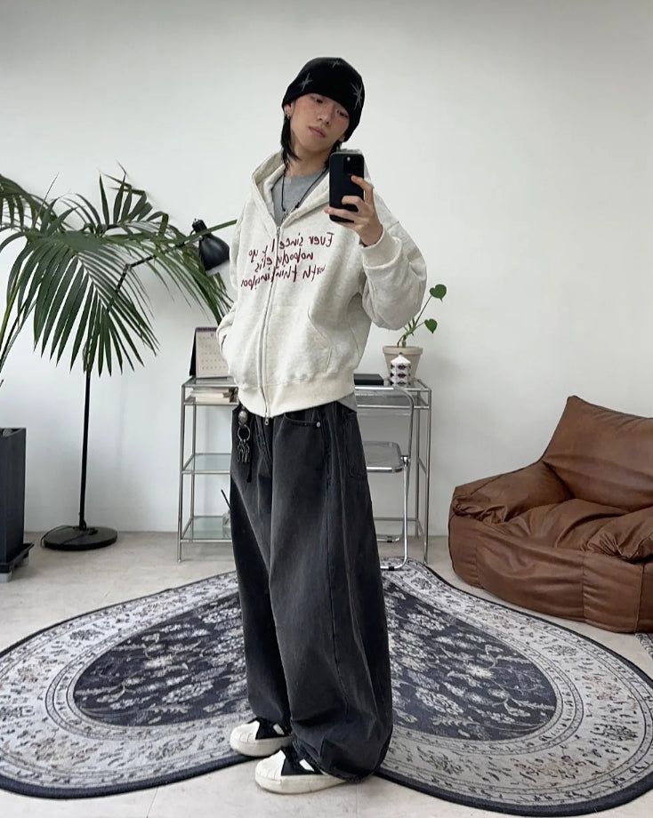 ラフカーブドウォッシュドデニムパンツ
