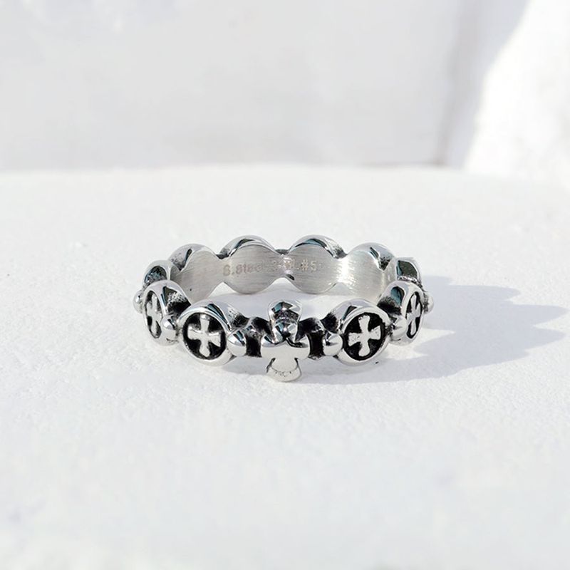 Antique Cross Scallop Ring
