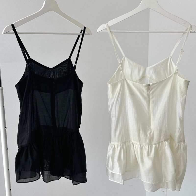 Unbalanced Ruffle Bustier - 2colors