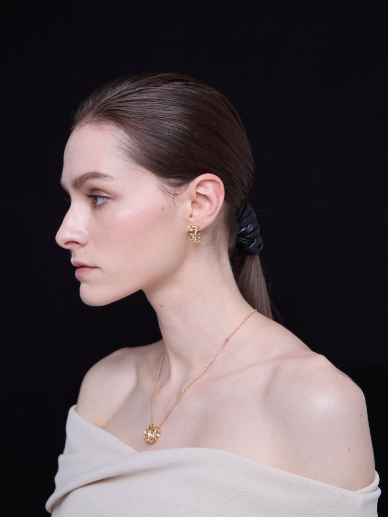 Multi Hash Tag Large Necklace (Gold)