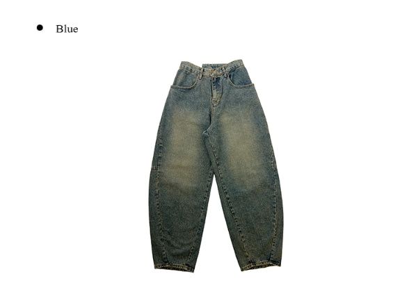 Nipper Cut Balloon Denim Wide Pants
