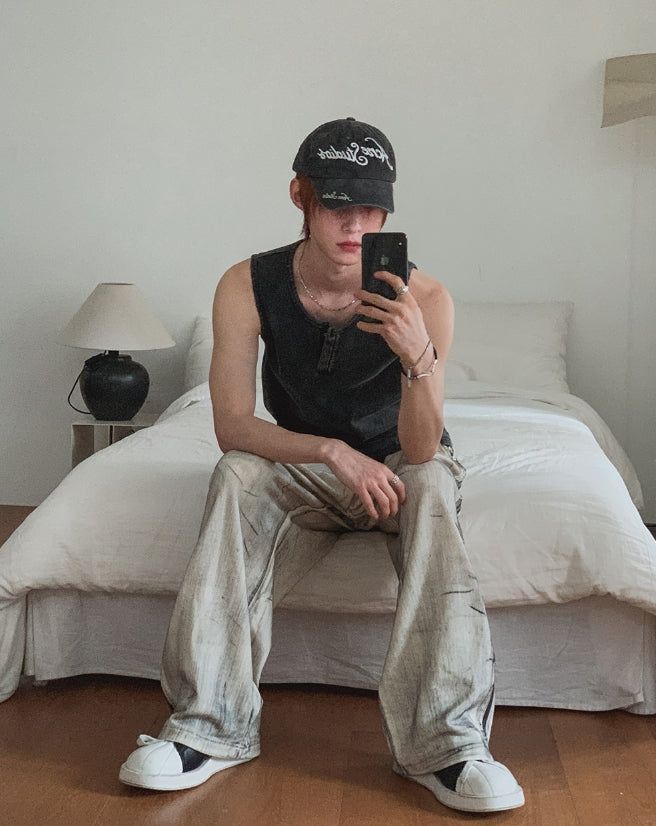 Dust Pigment Henley Sleeveless