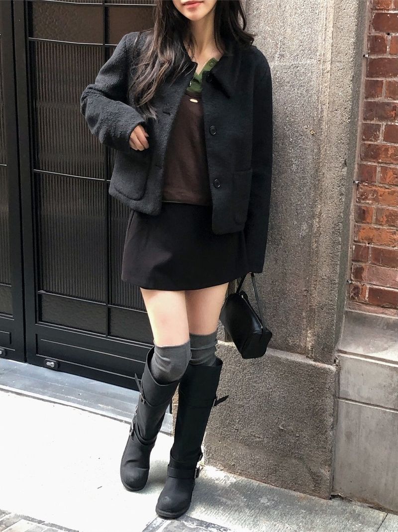 Layered Peach Mini Skirt Pants (2color)