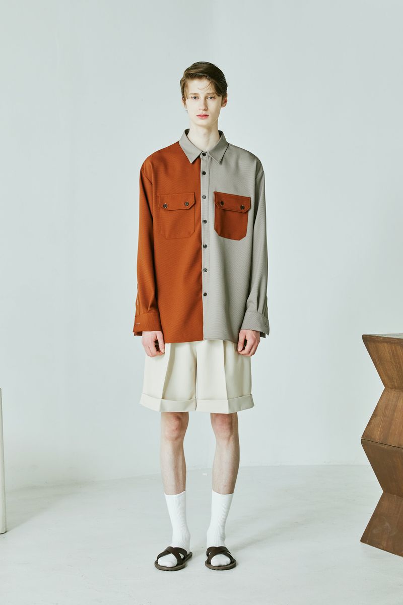 S SY(エスエスワイ)の「HALF & HALF SOLID POCKET SHIRT(Tops)」