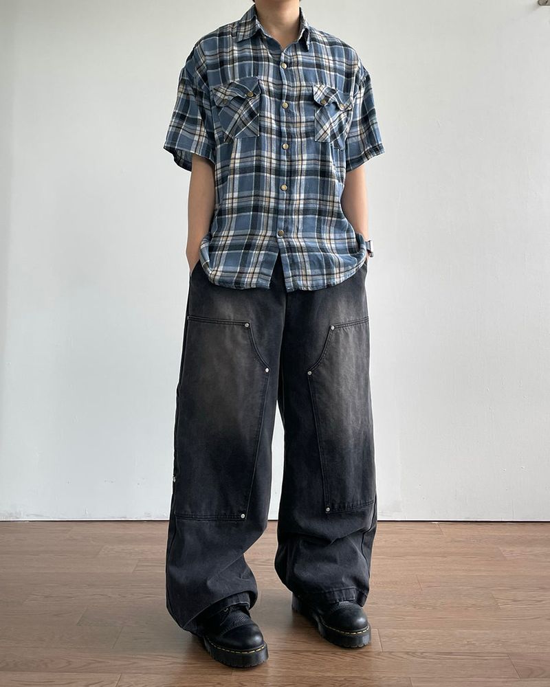 Leaf Double Knee Denim Pants