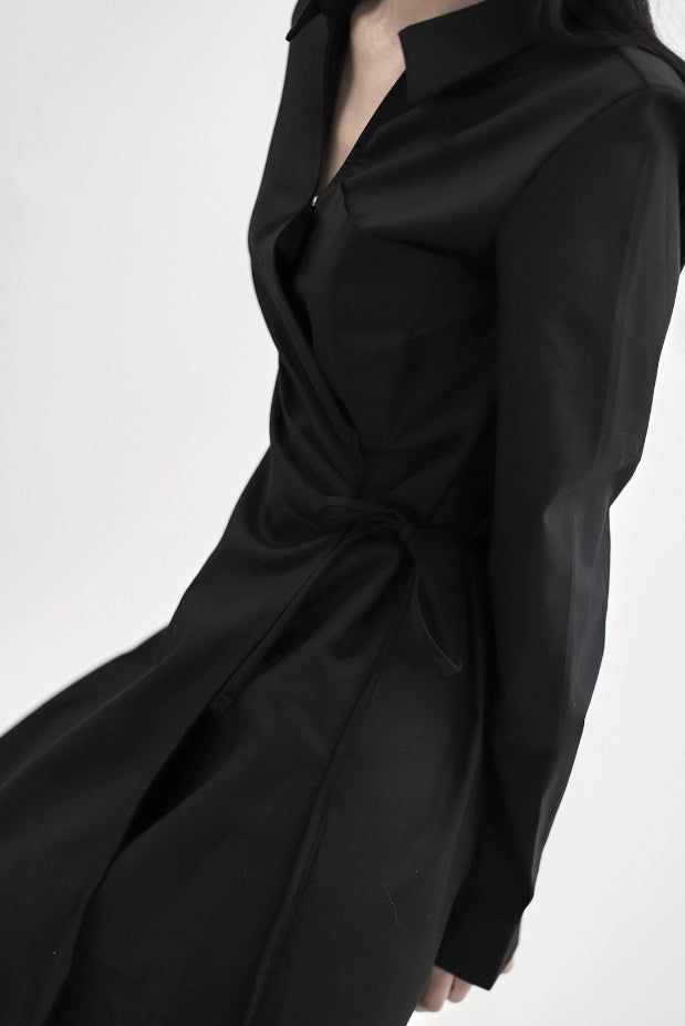 Wrapping Three Pin Tuck One Piece