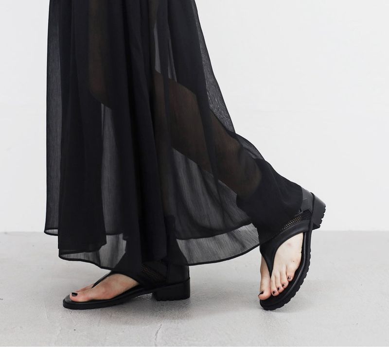 Pony open toe see-through boot sandals