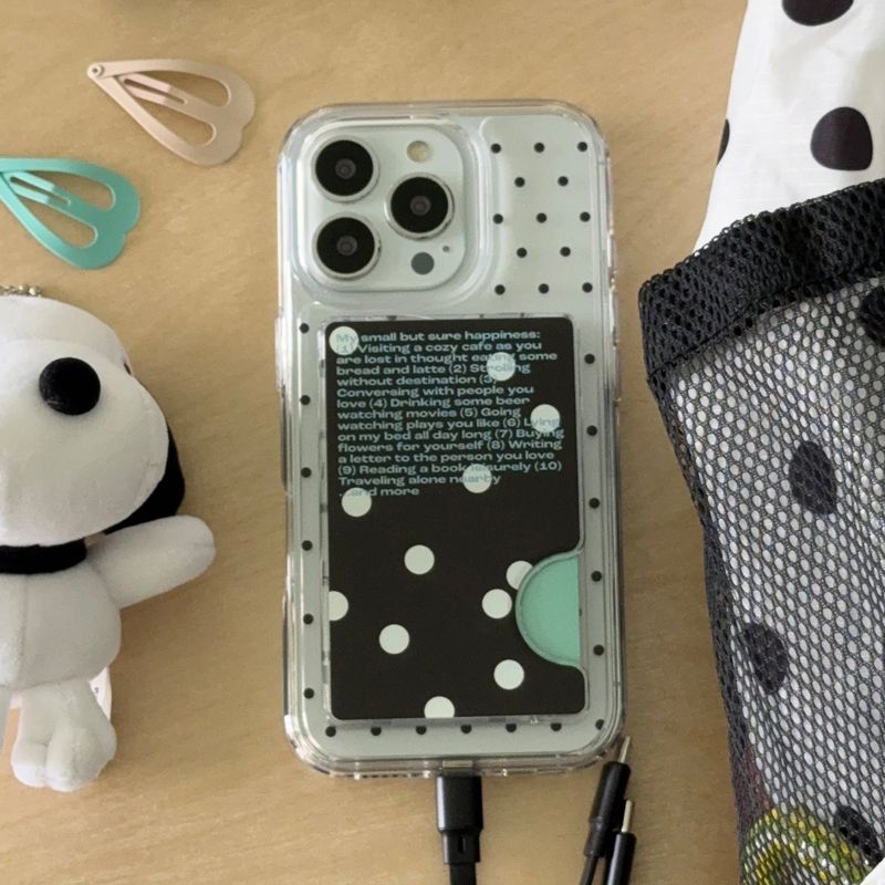 your emotions（ユアーイモーション）の「(MagSafe) dot case + Dot text black card zip set（Smartphone Accessories）」