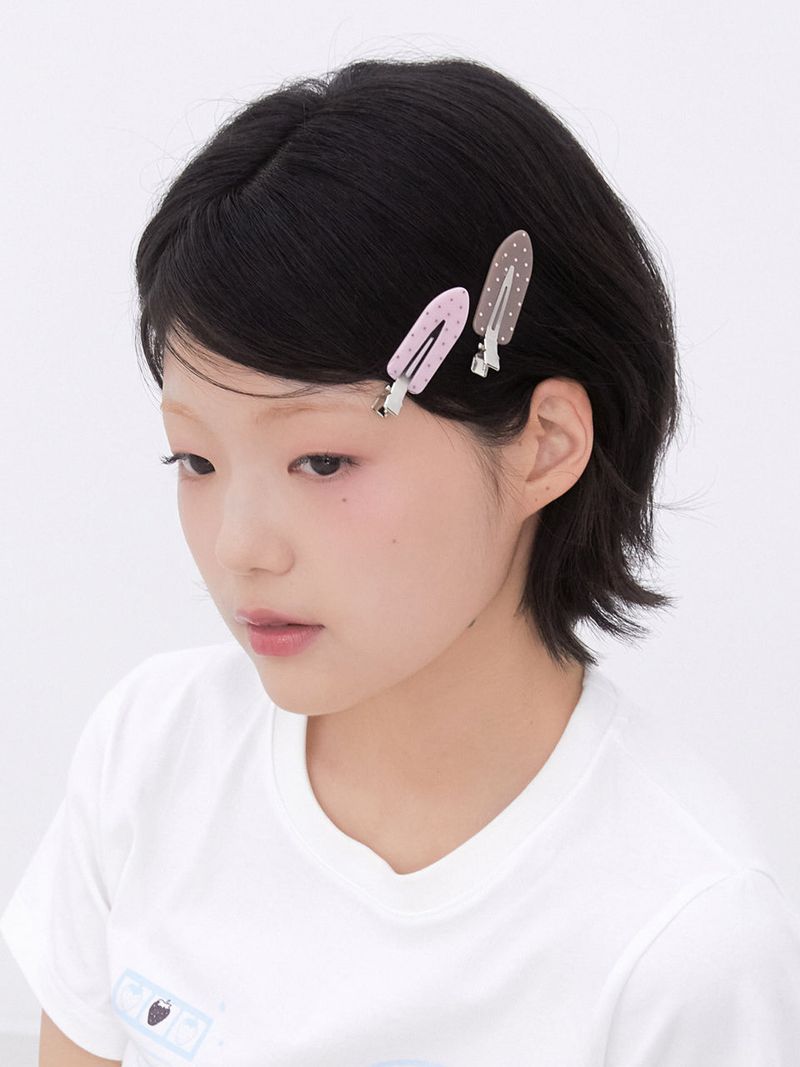 Dot Cookie Hair Clip Set