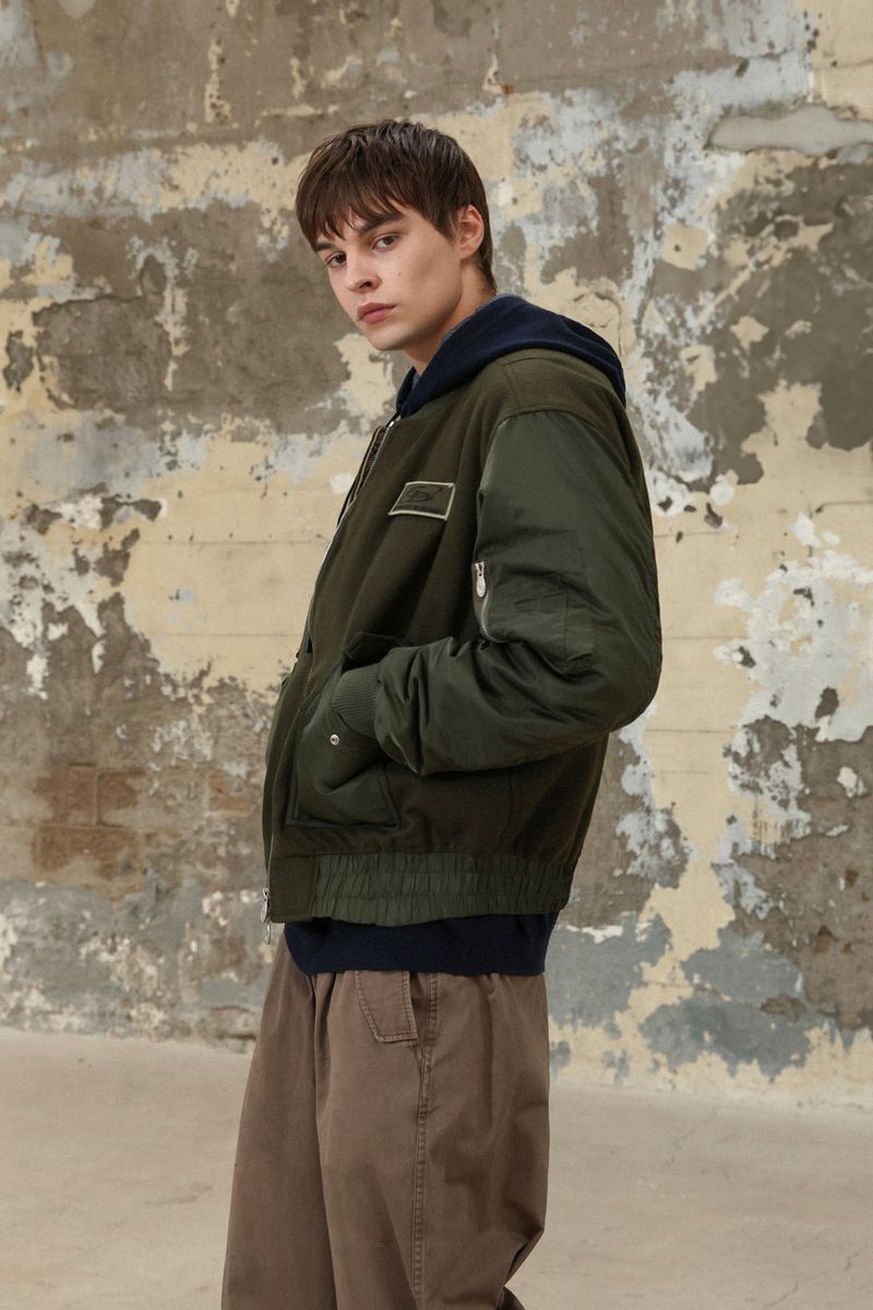 OVERSIZED FIT SHIRRING MA-1 JACKET