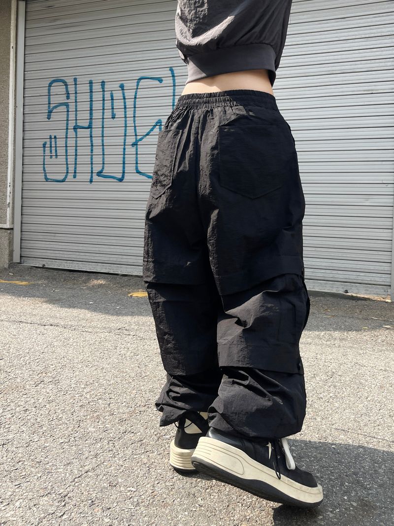 Summer nylon balloon double cargo pants
