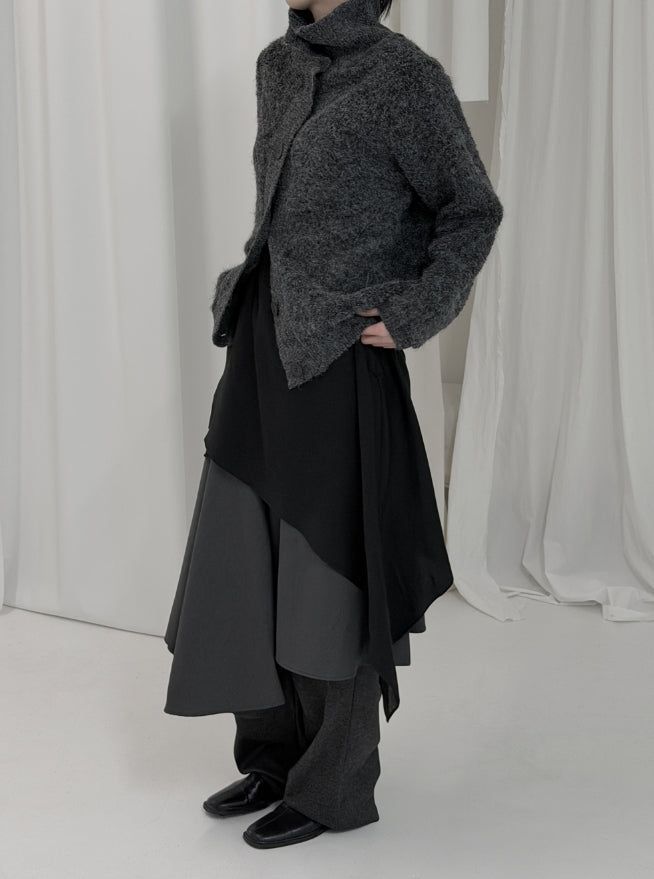 Celer Layered Unbalanced Chiffon One Piece
