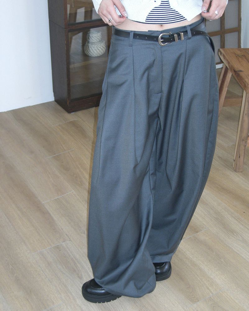 [MADE] Recall Double Pintuck Wide Slacks