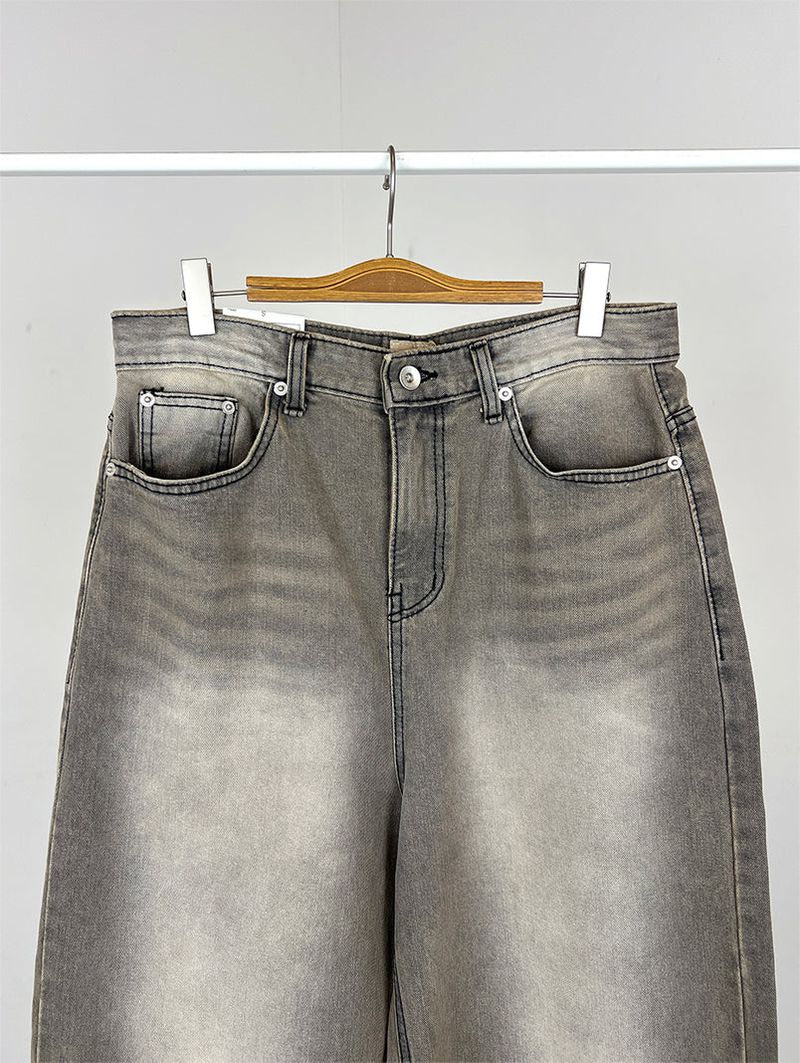 SAND WASHED WIDE JEANS (2C)