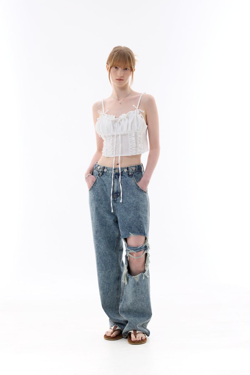 GAGA RIBBON BUSTIER / WHITE