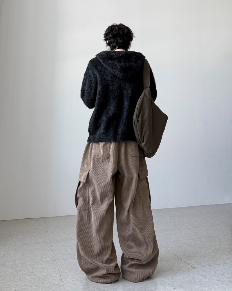 Shaggy Angora Knit Zip-Up