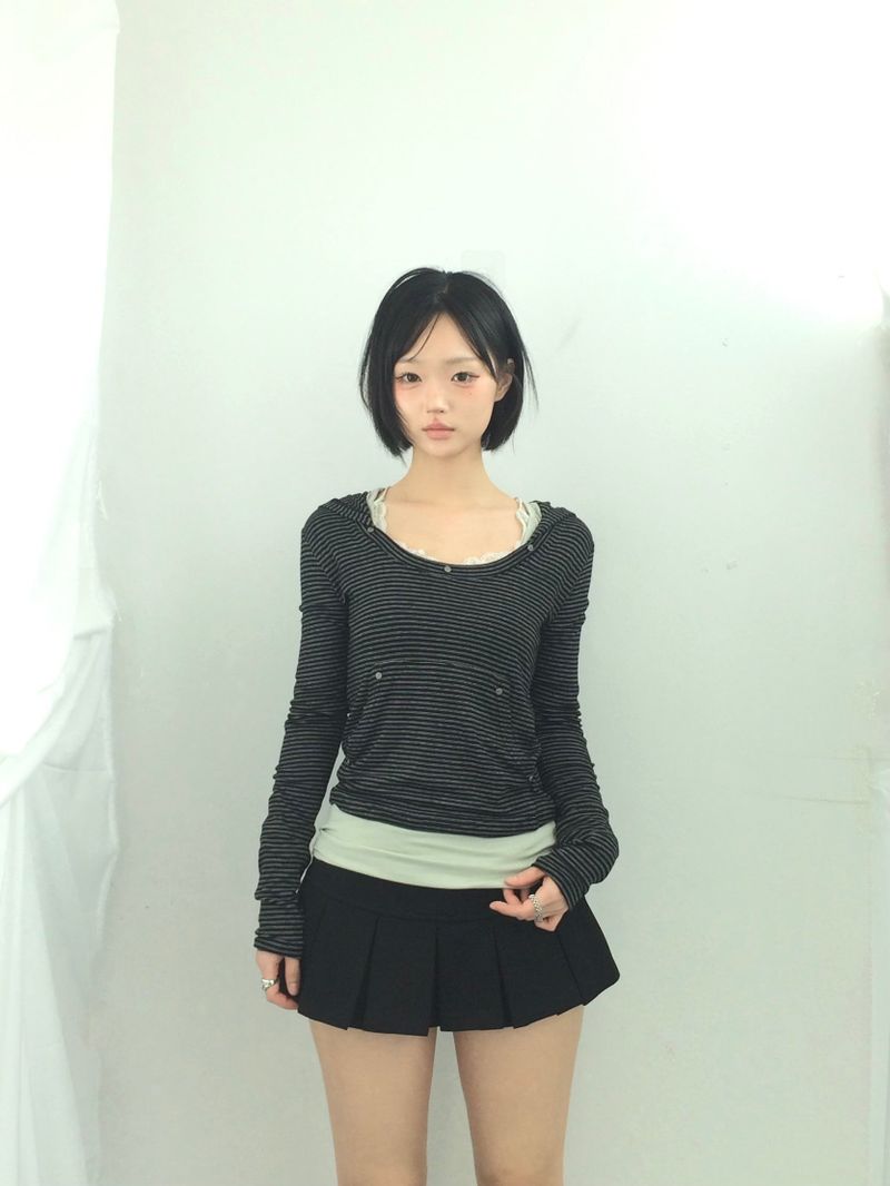Basic Pleated Miniskirt