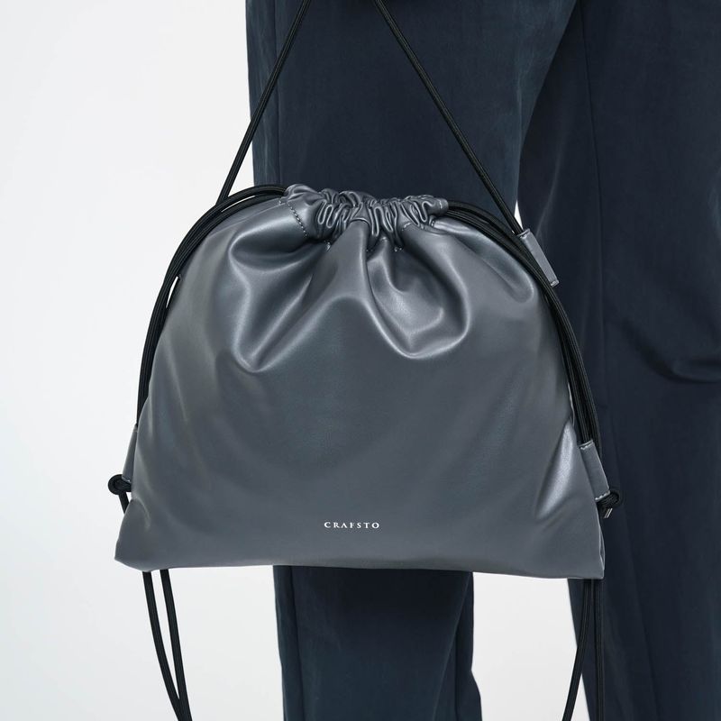 Recycled ECO Leather Drawstring Bag
