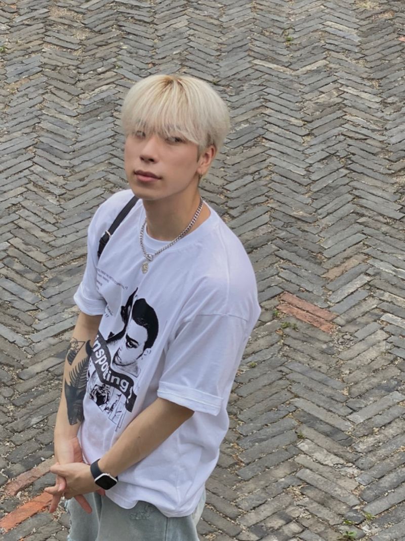 Train Na-dyeing short sleeve tee 2C