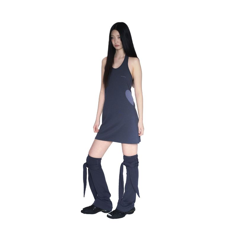 Layered heart halter dress 003