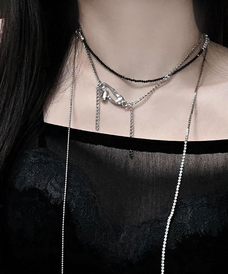 Bling chain drop necklace