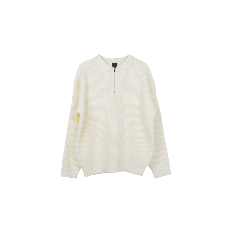 ASCLO Low Collar Half Zip Up Knit (7color)