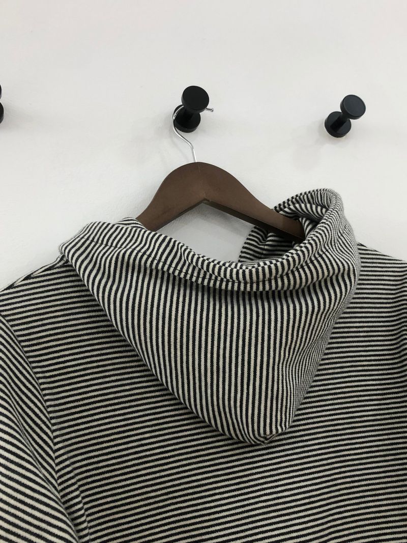 Heart Dot Stripe Hoodie Zip-up