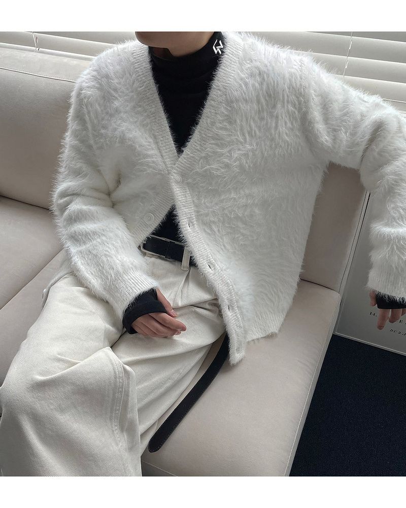 OA Blanc Angora Cardigan (3 colors)