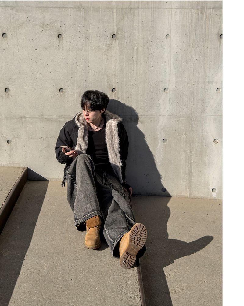 Morik Utility Pocket Wide Denim Pants