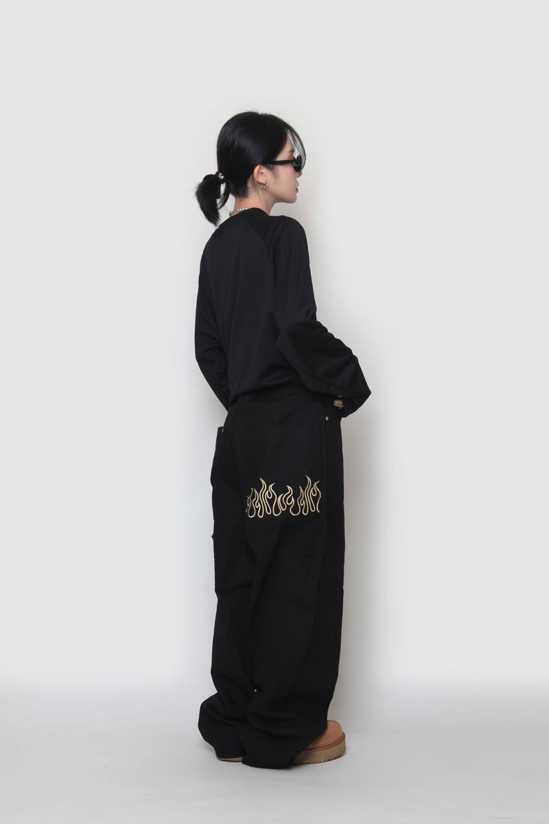 Flame Canvas Wide Pants