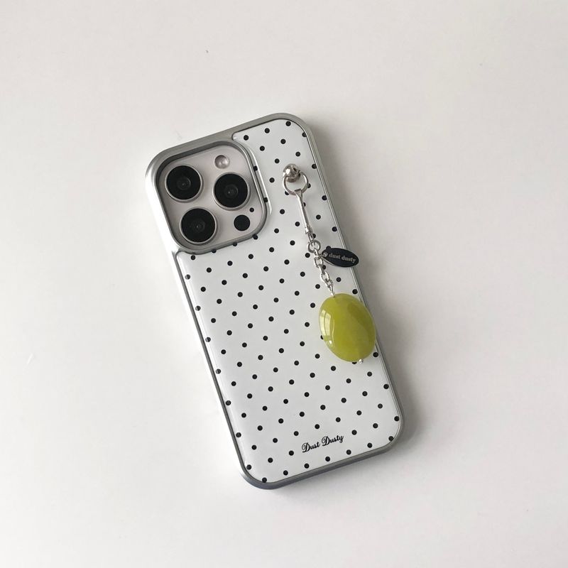 dot silver bumper case [white]